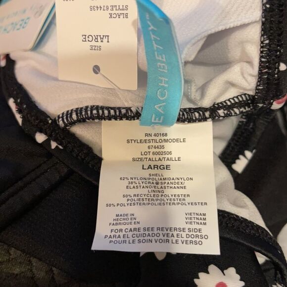 Beach Betty Floral Cut Out Panels Swimsuit L NWT - Picture 14 of 16